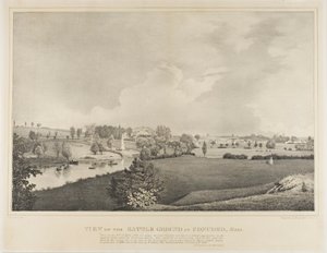 Uitzicht op de slagvelden van Concord, Massachusetts