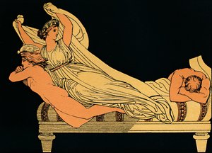 De lege vreugde die woont in de dromen van de nacht, 1880 door Flaxman