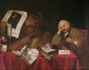 Academicus aan het Studeren door Flemish School