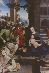Aanbidding der Wijzen, c.1500 door Flemish School