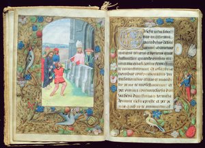 Christus beschuldigd, miniatuur uit het Stafford Gebedenboek door Flemish School