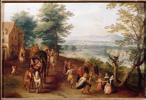Dorpsdans. Dorpsfeestscène