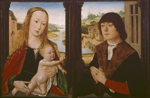 Diptiek - Maagd en Kind en een Donor, c.1490-1500