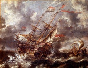 Nederlands schip zonder de storm