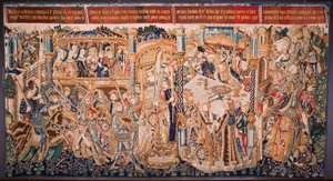 De geschiedenis van Thebe: Tideus en Polineikes door Flemish School