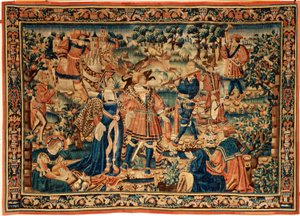 Vlaamse wandtapijt. 16e eeuw. door Flemish School