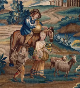 Vlaamse wandtapijt. Eind 17e eeuw. Eigendom van de kerk Sint-Walburgakerk Oudenaarde. door Flemish School
