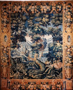 Vlaamse wandtapijt. Zogenaamde verdure. Atelier van Oudenaarde. Privécollectie. 17e eeuw (?)