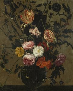 Bloemenstuk door Flemish School