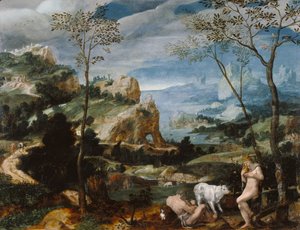Landschap met Mercurius en Argus, ca. 1570