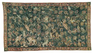 Grote bladverdeling met dieren en vogels, 1525-50