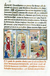 Wereldse Dingen, uit Le Miroir dHumilite door Jean de Gerson (1363-1429) 1462 door Flemish School