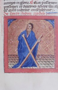 Pagina uit de Legenda Aurea, Brugge, ca. 1400-10 door Flemish School