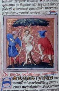 Pagina uit de Legenda Aurea, Brugge, ca. 1400-10 door Flemish School