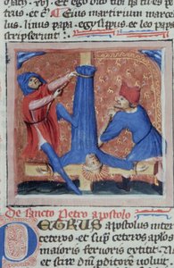 Pagina uit de Legenda Aurea, Brugge, ca. 1400-10 door Flemish School