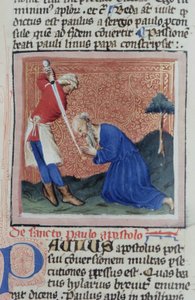 Pagina uit de Legenda Aurea, Brugge, ca. 1400-10 door Flemish School
