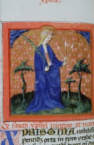 Pagina uit de Legenda Aurea, Brugge, ca. 1400-10 door Flemish School