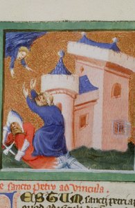 Pagina uit de Legenda Aurea, Brugge, ca. 1400-10 door Flemish School