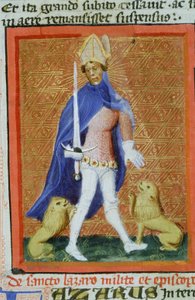 Pagina uit de Legenda Aurea, Brugge, ca. 1400-10 door Flemish School