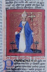 Pagina uit de Legenda Aurea, Brugge, ca. 1400-10 door Flemish School