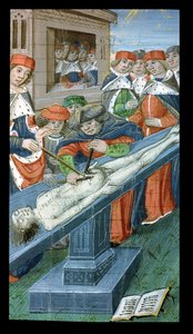 Dissectie, uit De Medina Fen I. II, door Avicenna (980-1037) door Flemish School