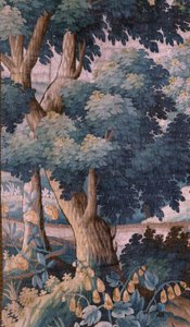 Parochiekerk (Sint-Walburgakerk). Vlaams wandtapijt "Verdure". Oudenaarde. Eind 17e-begin 18e eeuw. door Flemish School