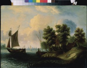 Een zeegezicht door Flemish School