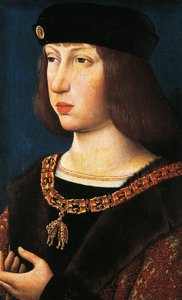 Portret van Filips I van Castilië, bekend als De Schone, Koning-gemaal van Castilië en León door Flemish School