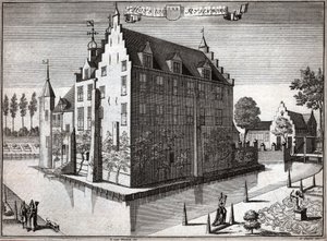Kasteel Rijsenburg (gravure) door Flemish School