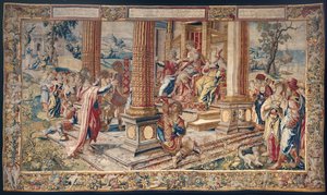 Sint Paulus voor Porcius Festus, Koning Herodes Agrippa en zijn zus Berenice door Flemish School