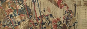 Tapijt met de veroveringen van koning Alfonso V van Portugal (detail) door Flemish School