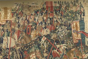 Tapijt met de veroveringen van koning Alfonso V van Portugal (detail)