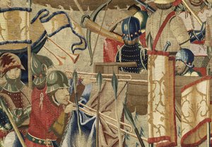 Tapijt met de veroveringen van koning Alfonso V van Portugal (detail)