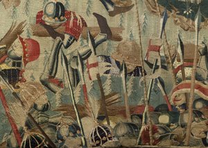 Tapijt met de veroveringen van koning Alfonso V van Portugal (detail) door Flemish School