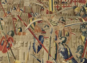 Wandtapijt met de veroveringen van koning Alfons V van Portugal (Conquistas de Alfonso V de Portugal), Tournai. Detail
