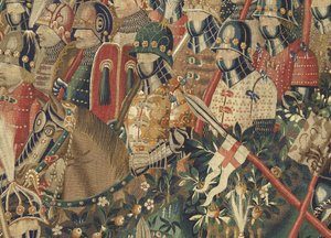 Wandtapijt met de veroveringen van koning Alfons V van Portugal (Conquistas de Alfonso V de Portugal), Tournai. Detail door Flemish School