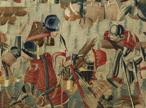 Tapijt met de veroveringen van koning Alfonso V van Portugal (Conquistas de Alfonso V de Portugal), Tournai (detail)