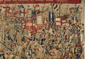 Wandtapijt met de veroveringen van koning Alfonso V van Portugal door Flemish School