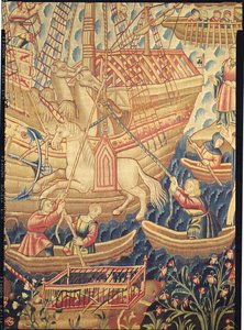 De aankomst van Vasco de Gama door Flemish School