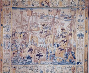 De Slag bij Tunis of Lepanto door Flemish School