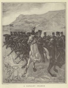 Een cavaleriecharge door Fletcher C. Ransom