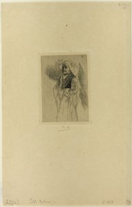 Jonge Bretonse vrouw door Félicien Rops
