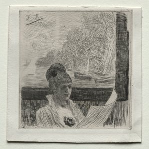 Jonge vrouw door Félicien Rops
