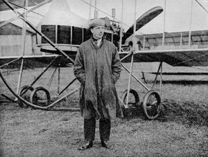 Londen-Manchester Luchtrace: Mr Jack Alcock en zijn Maurice Farman dubbeldekker, 1914