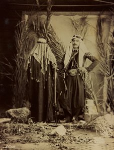 Album Damas et Baalbek: Syrisch koppel in traditionele kleding