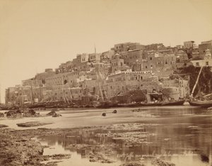 Jaffa, algemeen uitzicht vanaf de zee - Palestina door Félix Bonfils