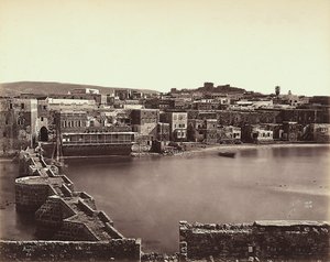 Panoramisch uitzicht op een stad in Israël