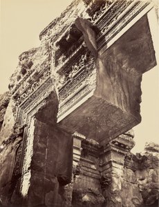 Poort van de Tempel van Jupiter (Vallende steen) - (Balbek) door Félix Bonfils