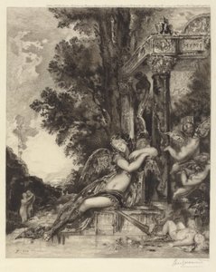 De Godin Discord [La Discord] door Félix Bracquemond, after Gustave Moreau