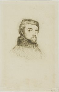 Portret van Fantin-Latour door Félix Henri Bracquemond